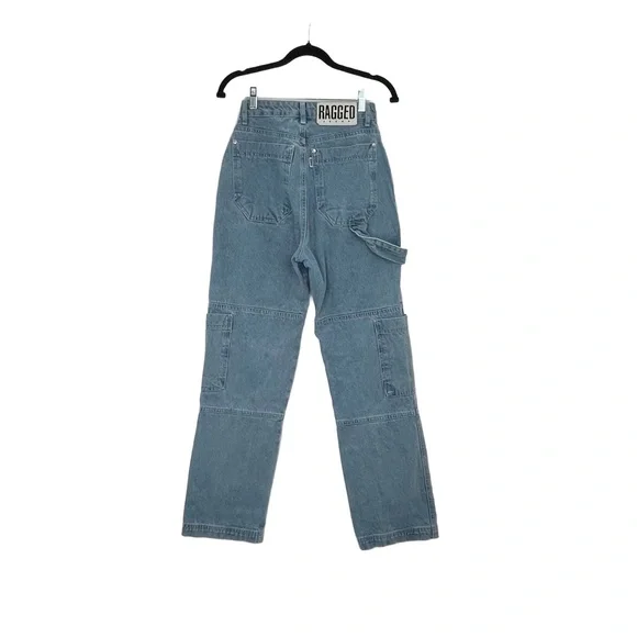 Ragged Priest Carpenter UtiliyuJeans Light Blue Wash High Waisted Paneled 26 - Picture 2 of 10